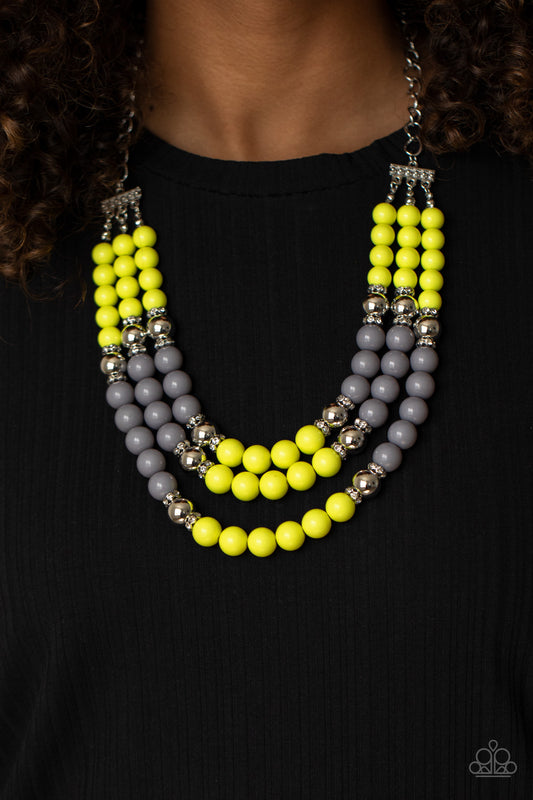 Paparazzi - BEAD Your Own Drum - Yellow Necklace #N11