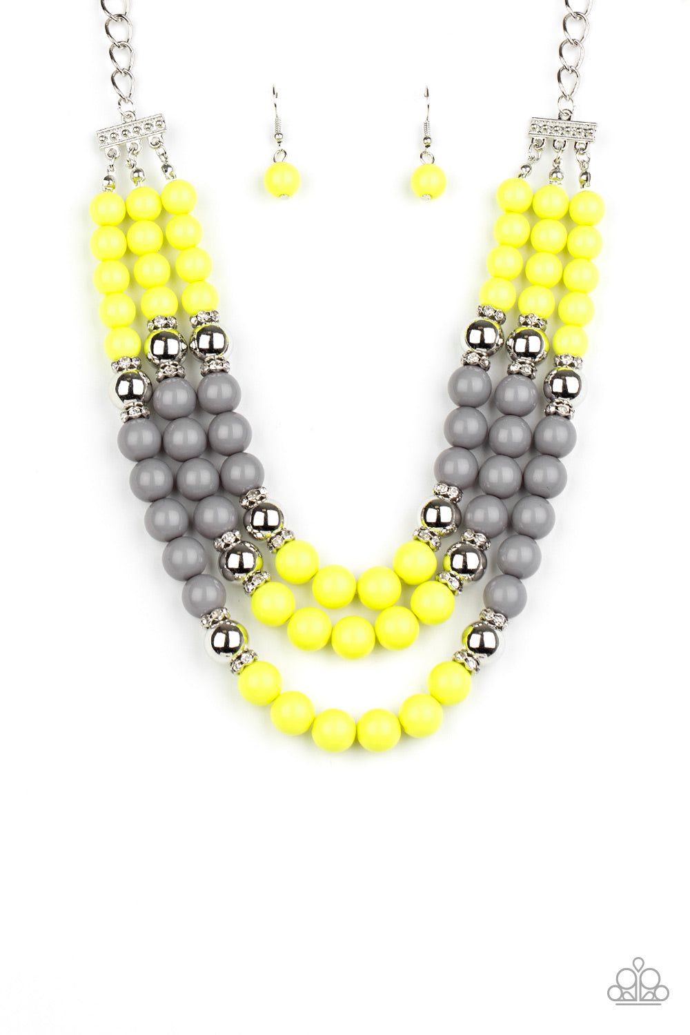 Paparazzi - BEAD Your Own Drum - Yellow Necklace #N11