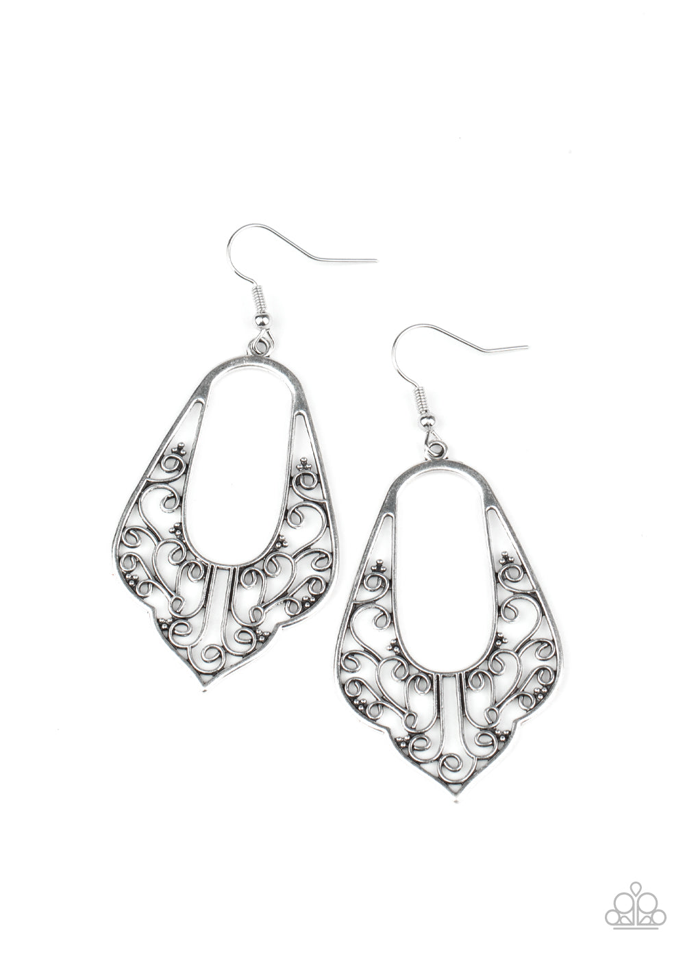 Paparazzi - Grapevine Glamour - Silver Earrings #1274