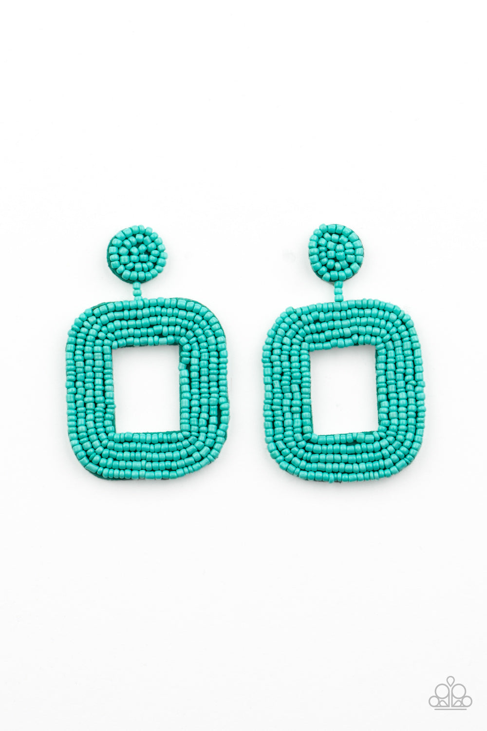 Paparazzi - Beaded Bella - Blue Earrings #1289