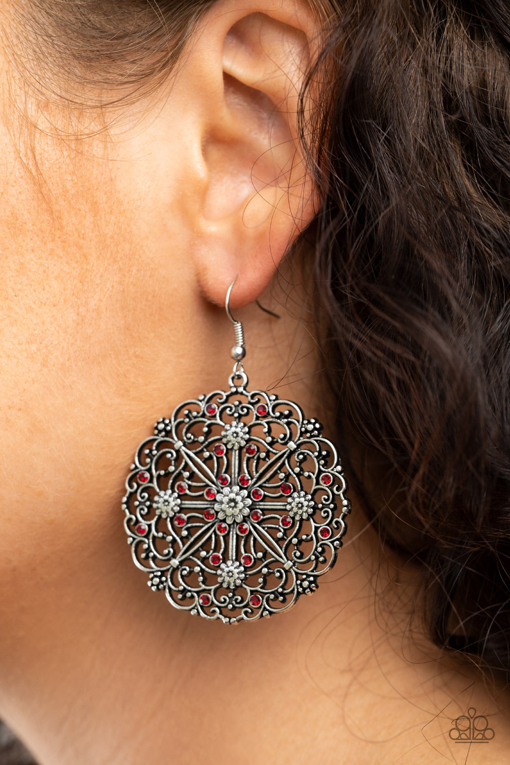 Paparazzi - Oh MANDALA! - Red Earrings  #1730