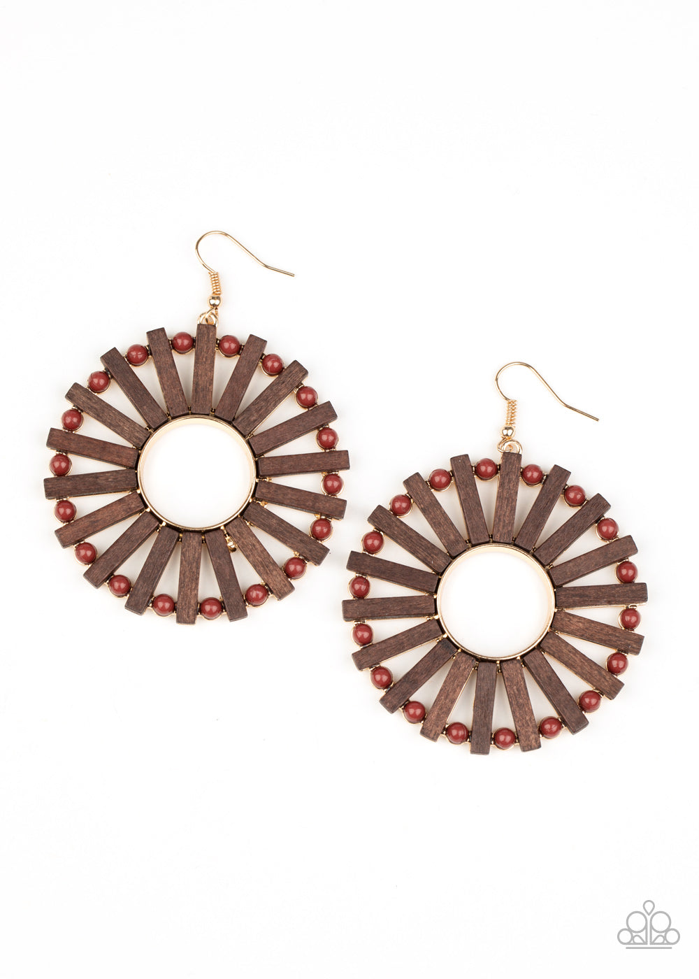 Paparazzi - Solar Flare - Brown Earrings  #0899