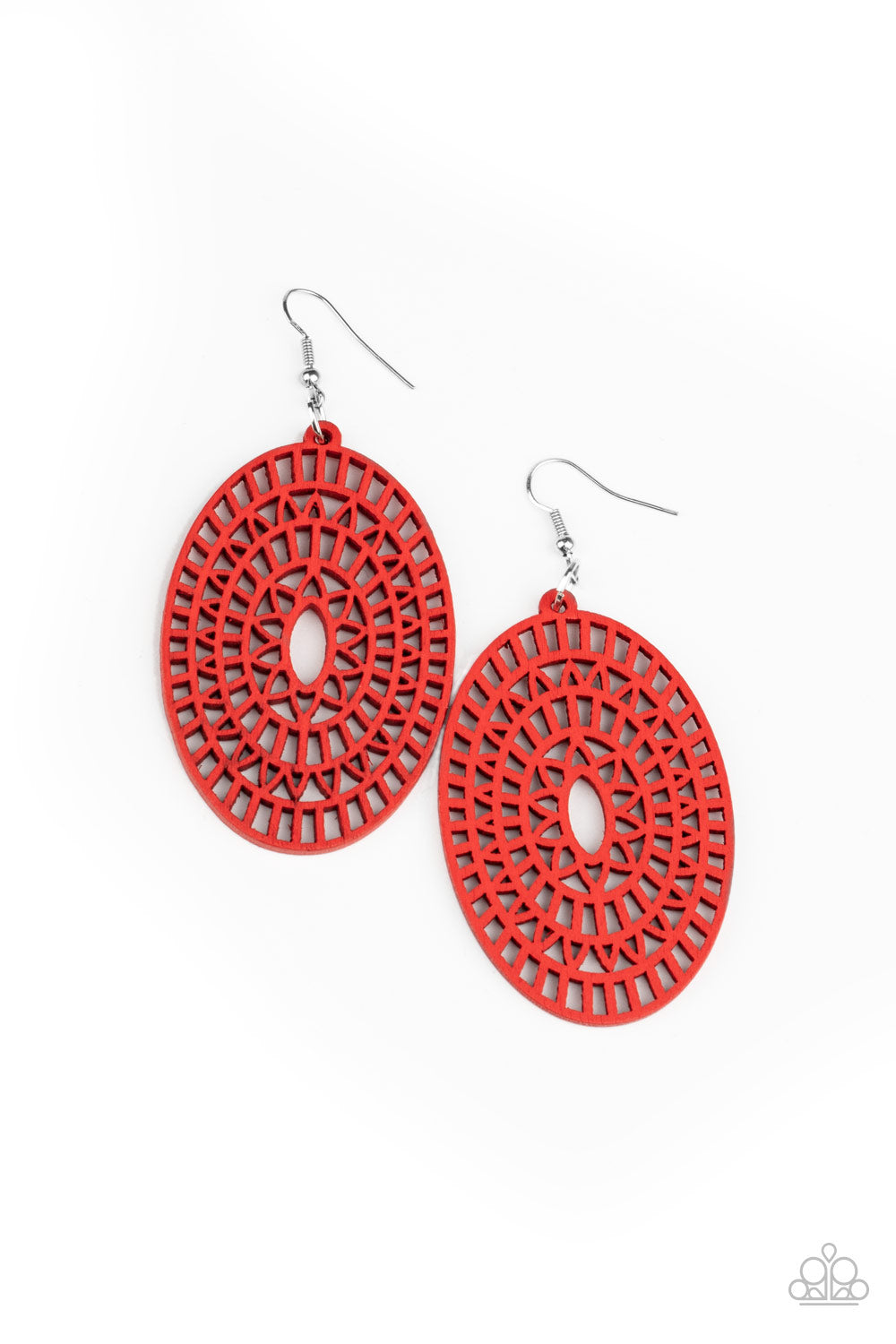 Paparazzi Tropical Retreat - Red Earrings  #1712