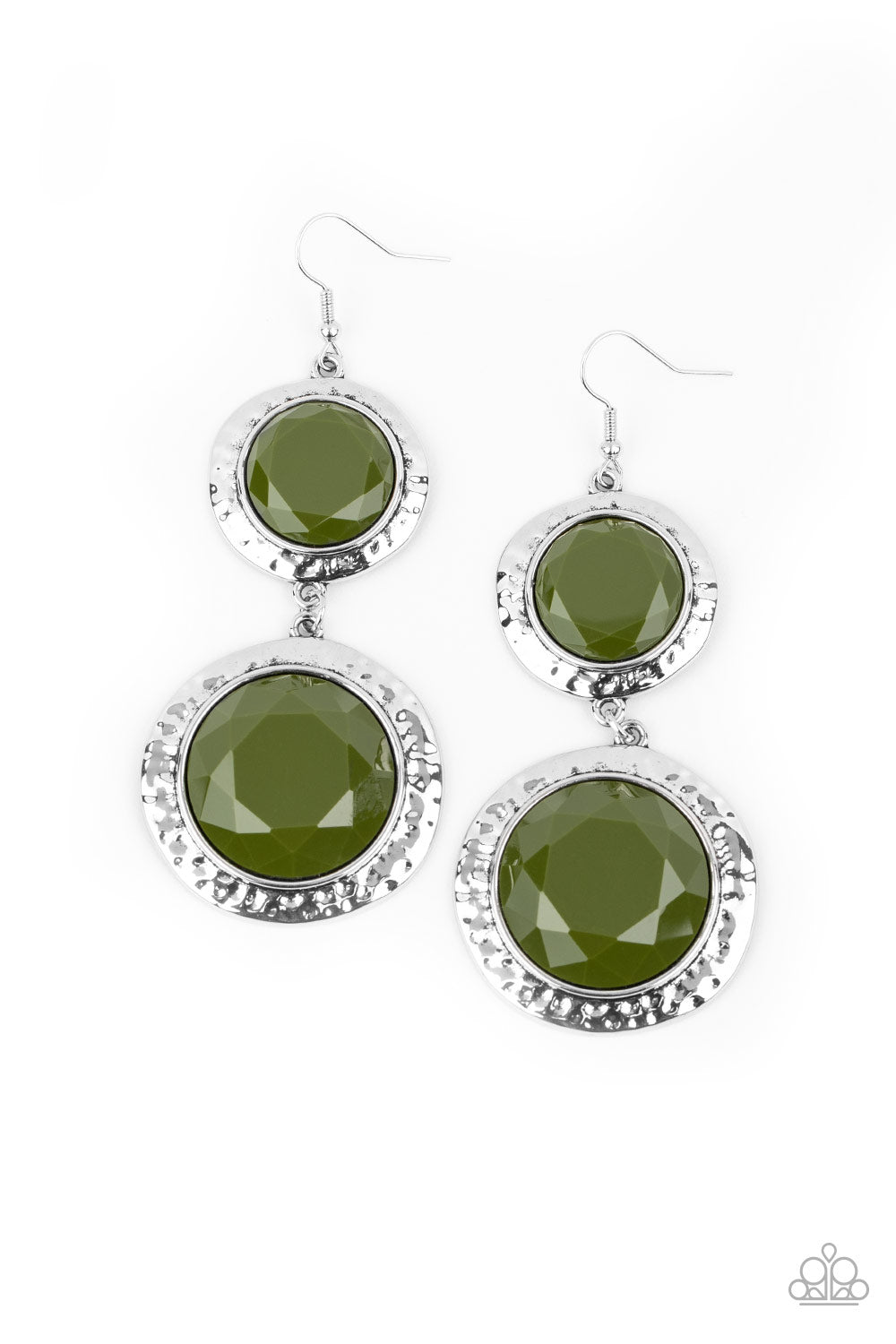 Paparazzi - Thrift Shop Stop - Green Earrings O/D #19