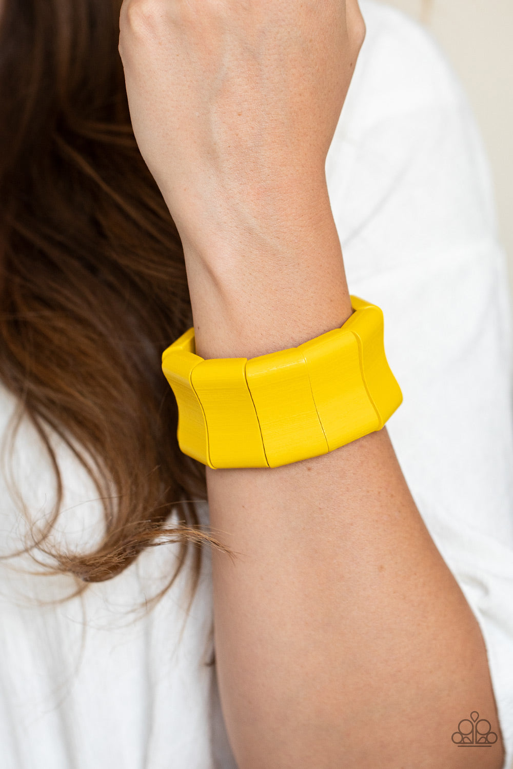 Paparazzi - Caribbean Couture - Yellow Bracelet