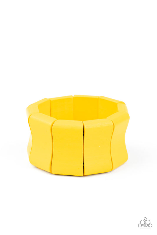 Paparazzi - Caribbean Couture - Yellow Bracelet