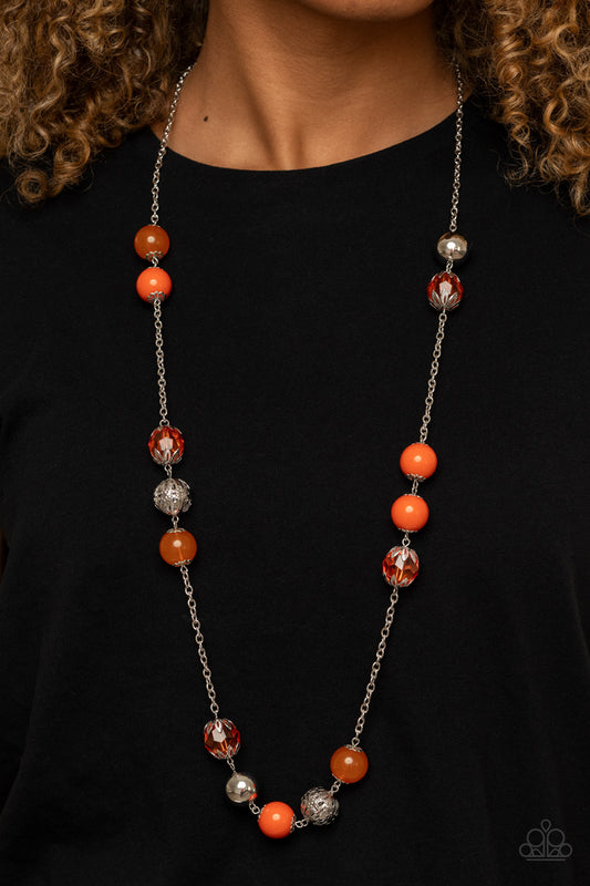 Paparazzi Accessories - Fruity Fashion - Orange Necklace  #0385