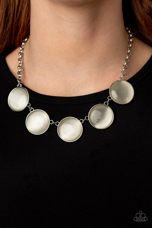 Paparazzi - Ethereal Escape - White Necklaces  #1306