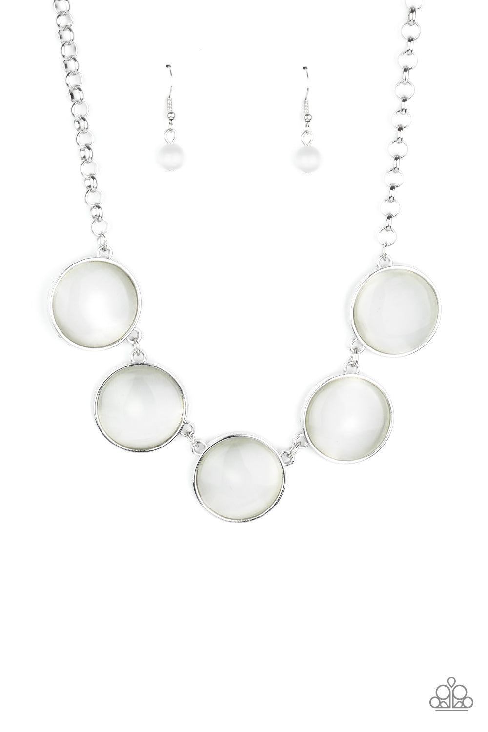 Paparazzi - Ethereal Escape - White Necklaces  #1306