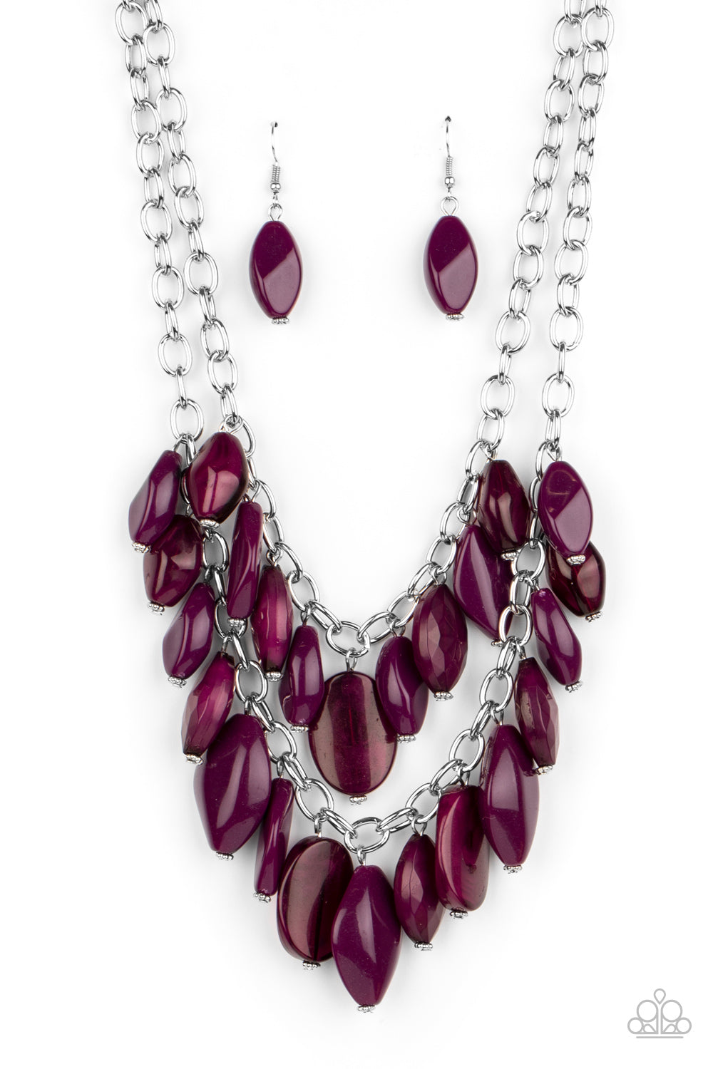 Paparazzi - Palm Beach Beauty - Purple Necklace  #0233