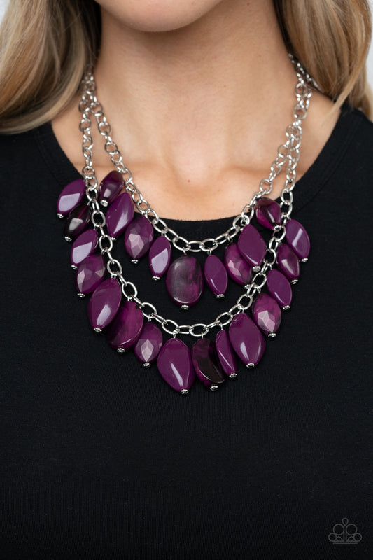 Paparazzi - Palm Beach Beauty - Purple Necklace  #0233