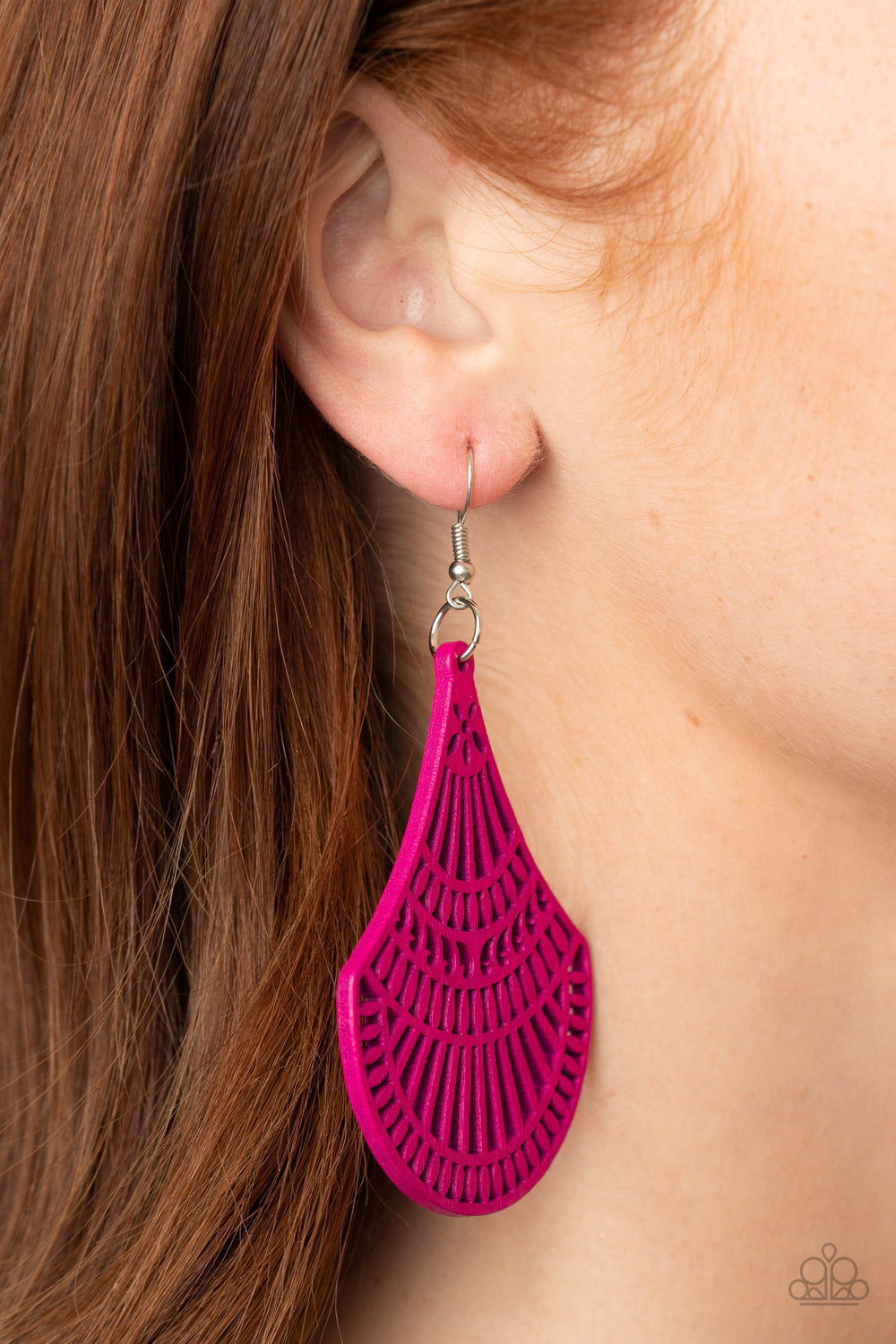 Paparazzi Tropical Tempest - Pink Earrings  #1713