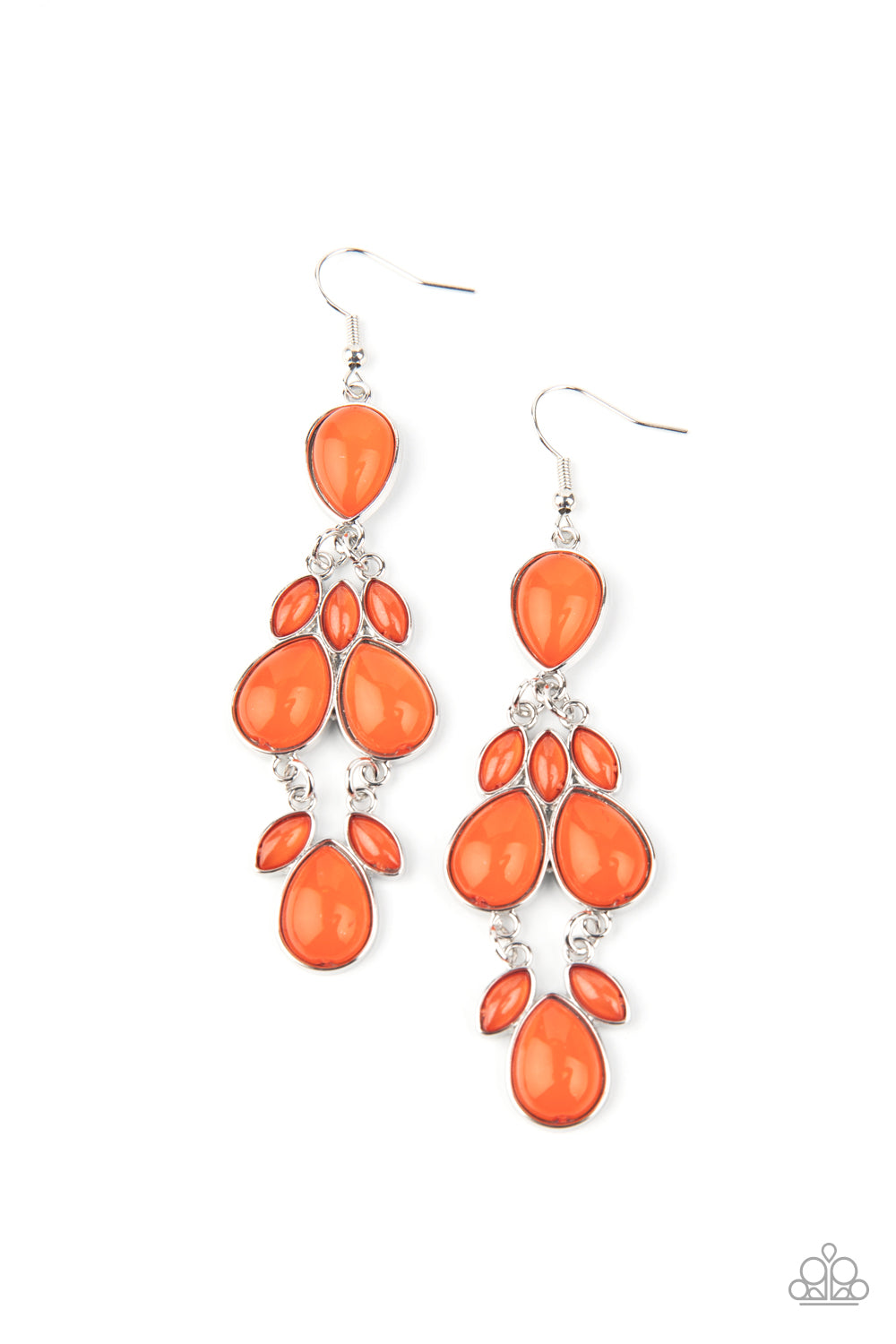 Paparazzi - Superstar Social - Orange Earrings  #0789