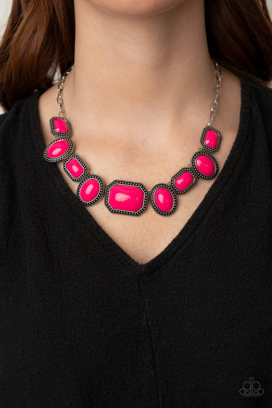 Paparazzi - Lets Get Loud - Pink Necklace #1305.1