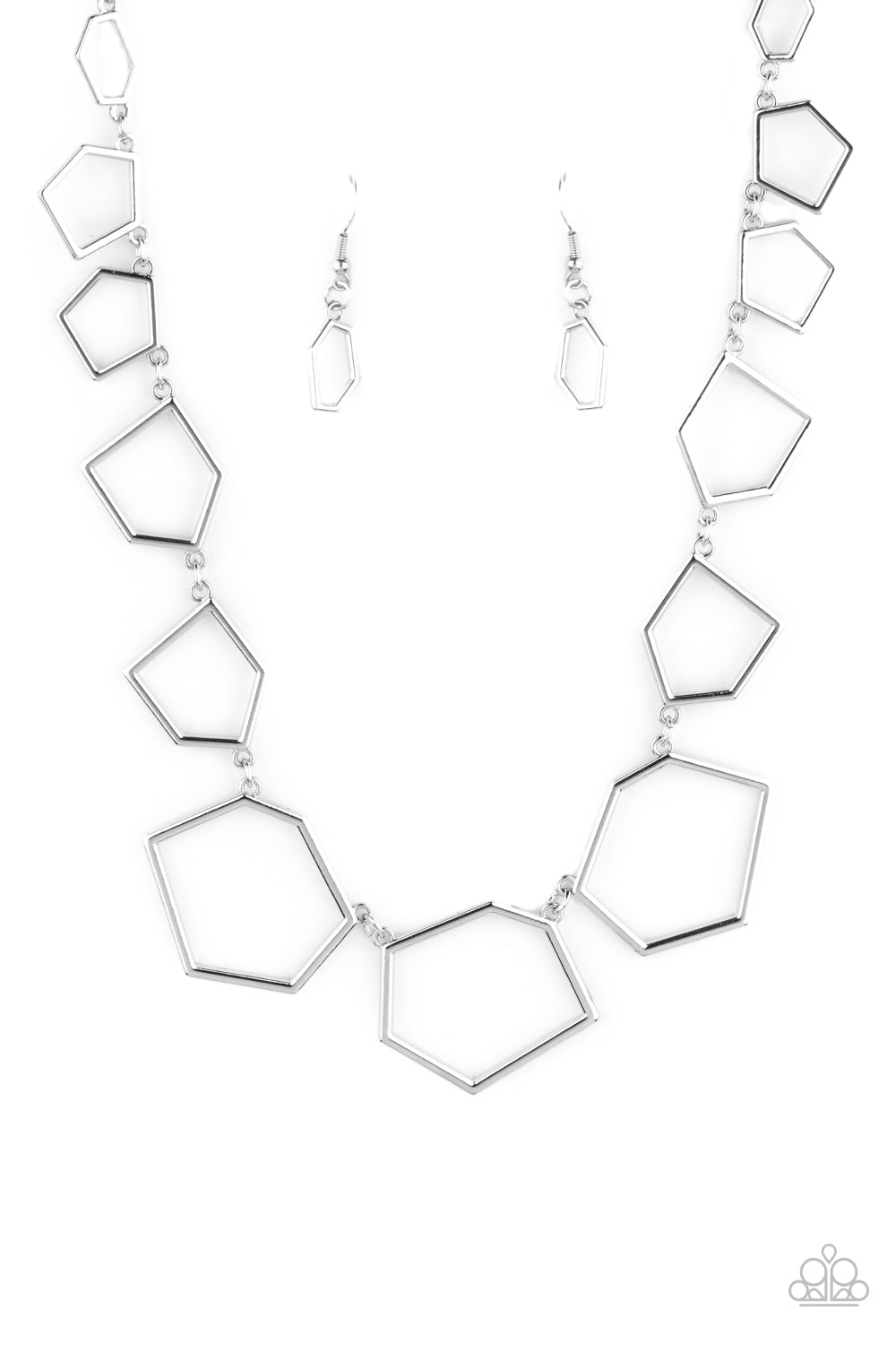 Paparazzi Accessories - Full Frame Fashion - Silver Necklace  #0051