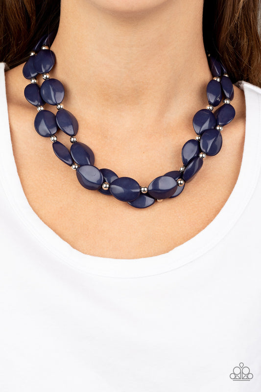 Paparazzi - Two-Story Stunner - Blue Necklace #0157