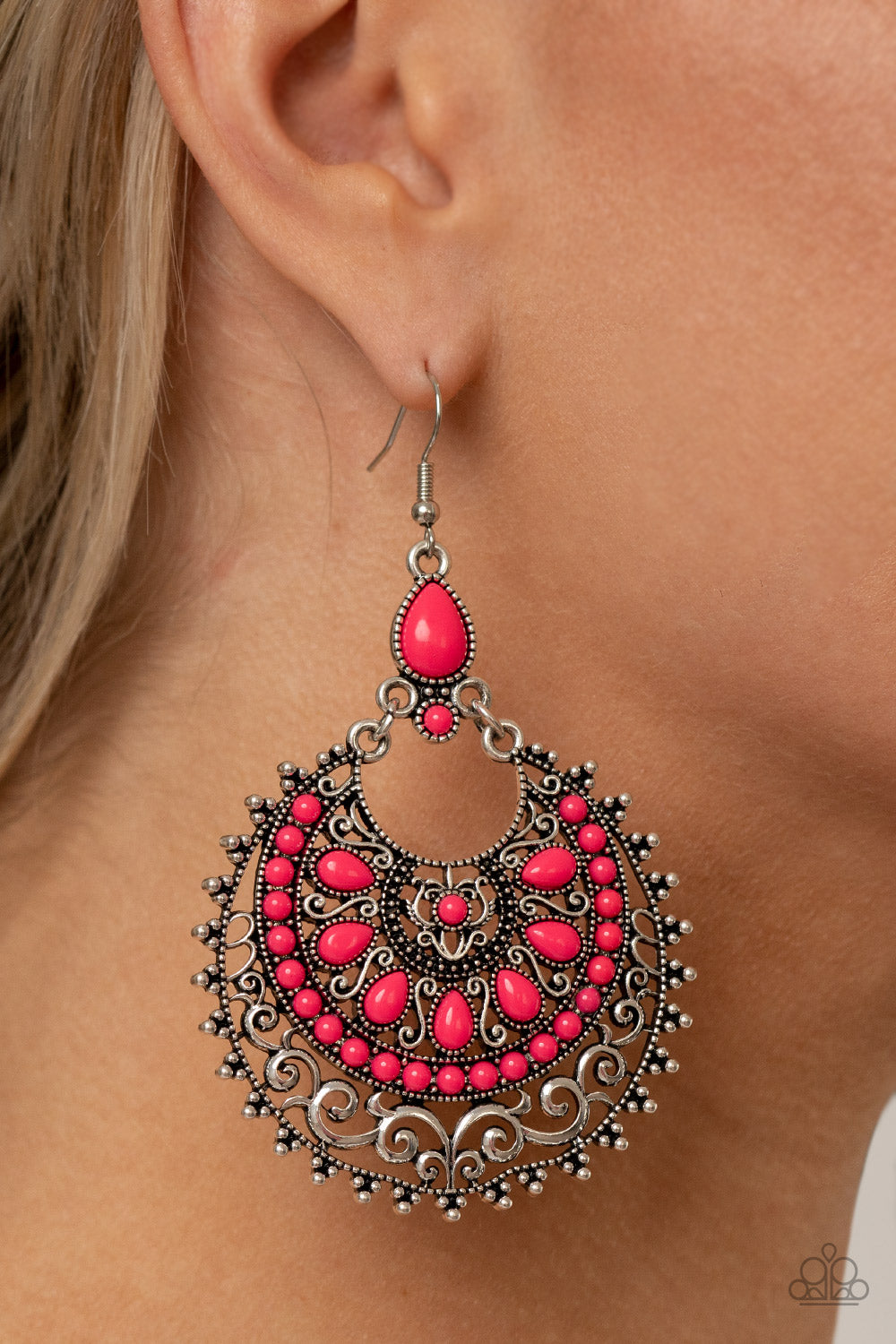 Paparazzi - Laguna Leisure - Pink Earrings  #0887