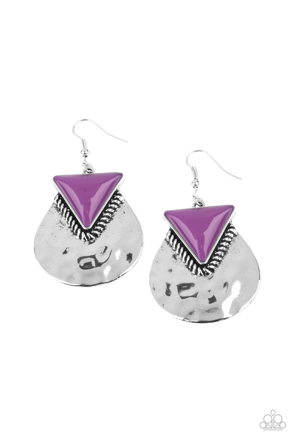 Paparazzi - Road Trip Treasure - Purple Earrings  #0798