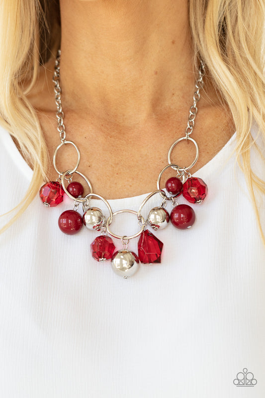 Paparazzi - Cosmic Getaway - Red Necklaces  #1543