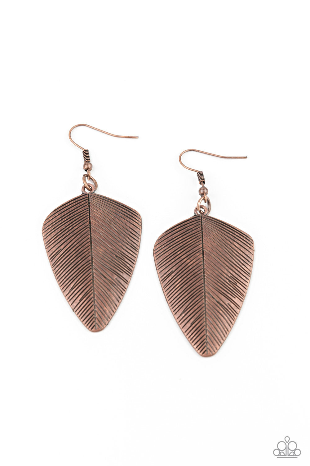 Paparazzi - One Of The Flock - Copper Earrings  #1898