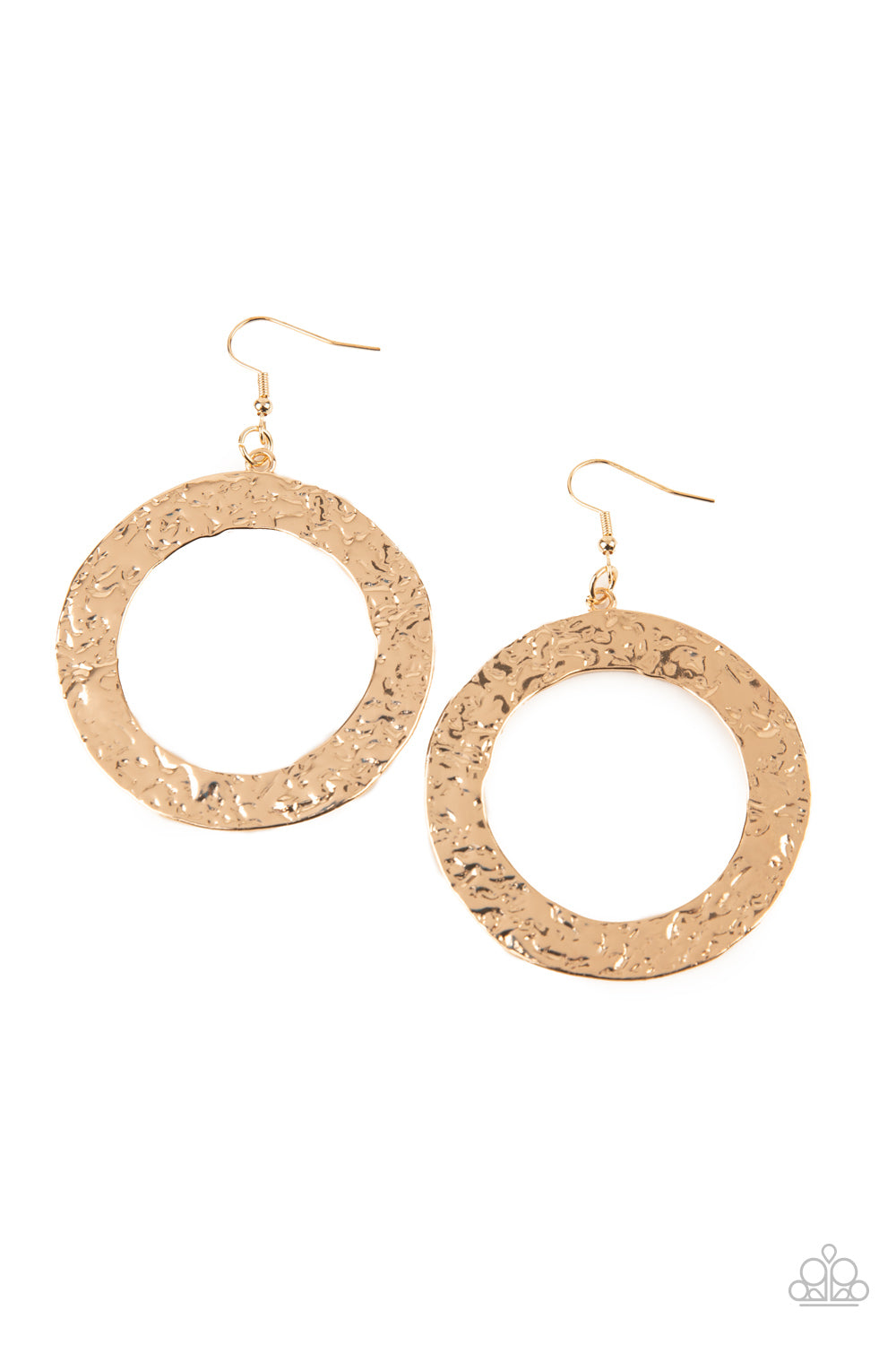 Paparazzi - PRIMAL Meridian - Gold Earrings #0905