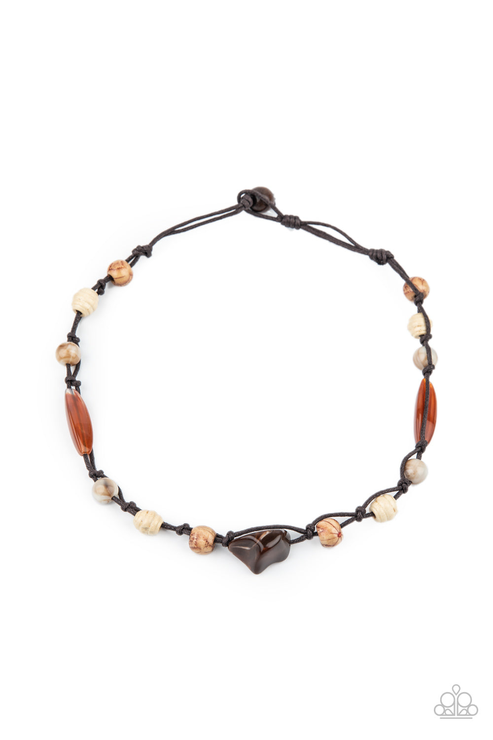 Paparazzi - Island Grotto - Brown Necklace  #1472