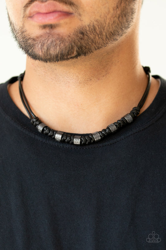 Paparazzi - Rural Rumble - Black Necklaces  #1526