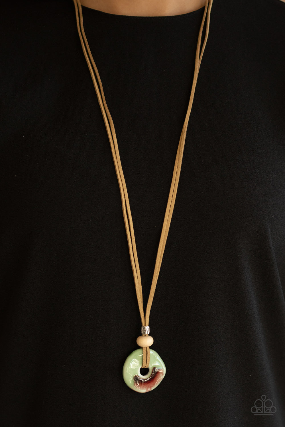 Paparazzi Accessories - Primal Paradise - Green Necklace #1633