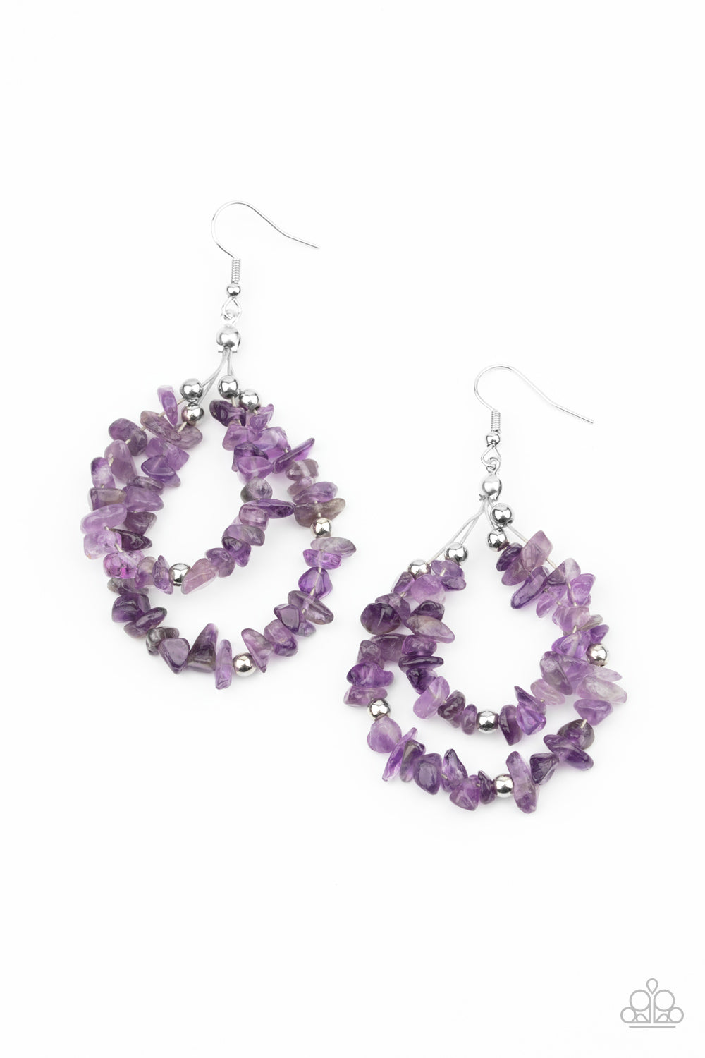 Paparazzi - Canyon Rock Art - Purple Earrings #0733