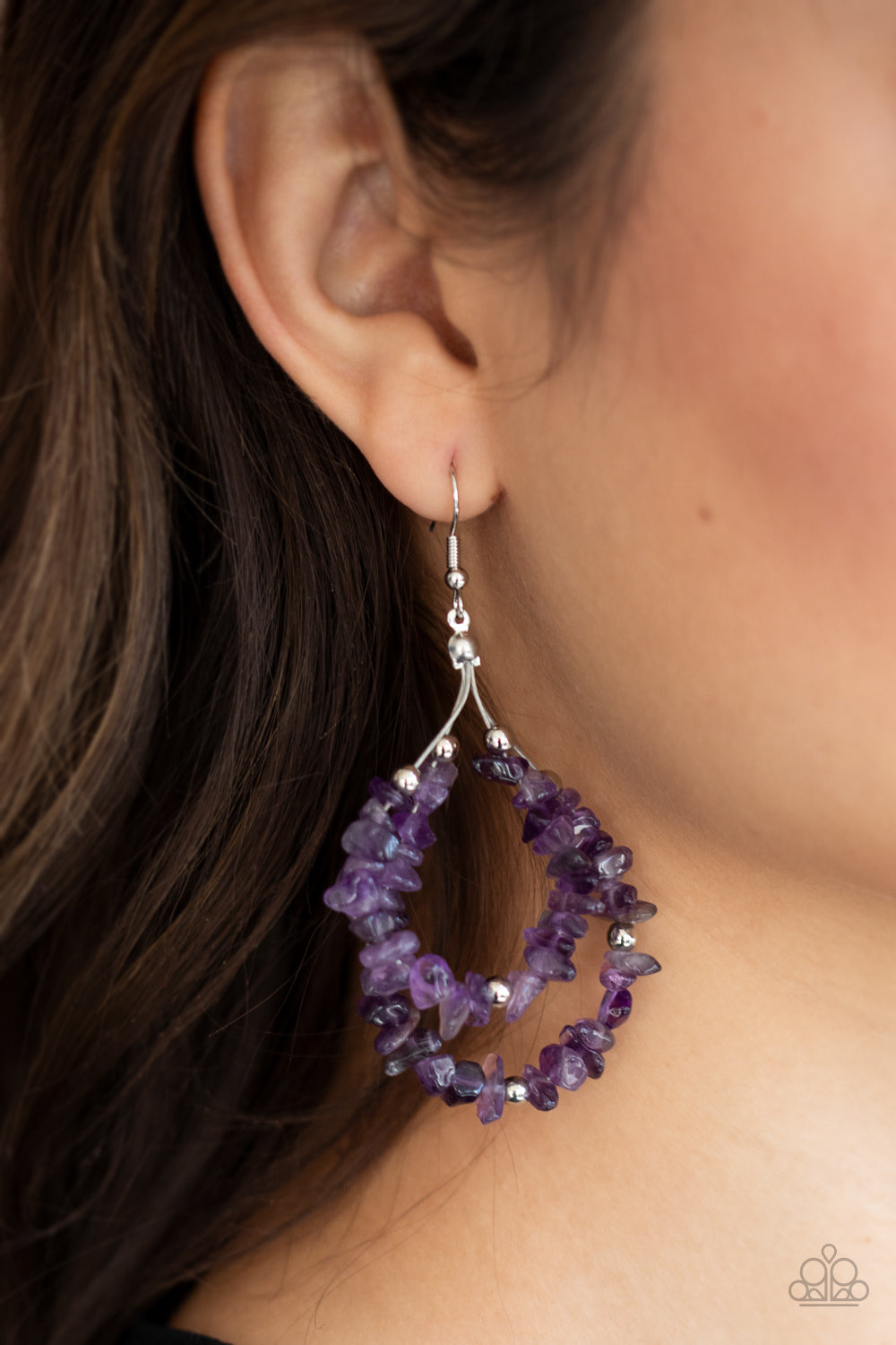 Paparazzi - Canyon Rock Art - Purple Earrings #0733