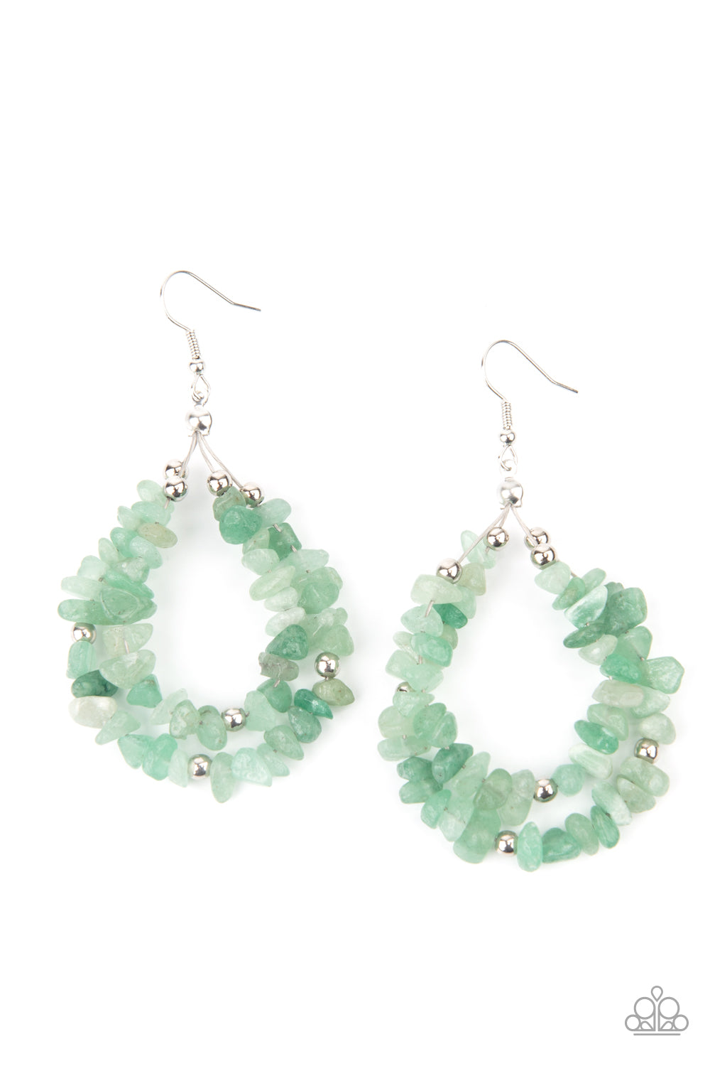 Paparazzi Accessories - Canyon Rock Art - Green Earrings #0734