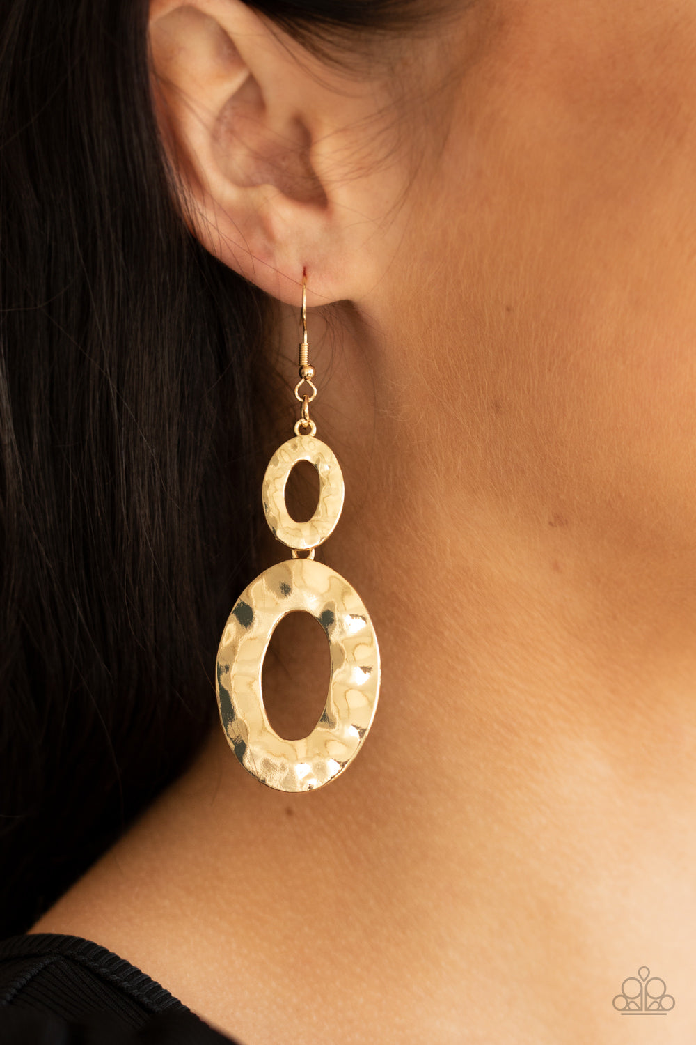 Paparazzi - Bring On The Basics - Gold Earrings