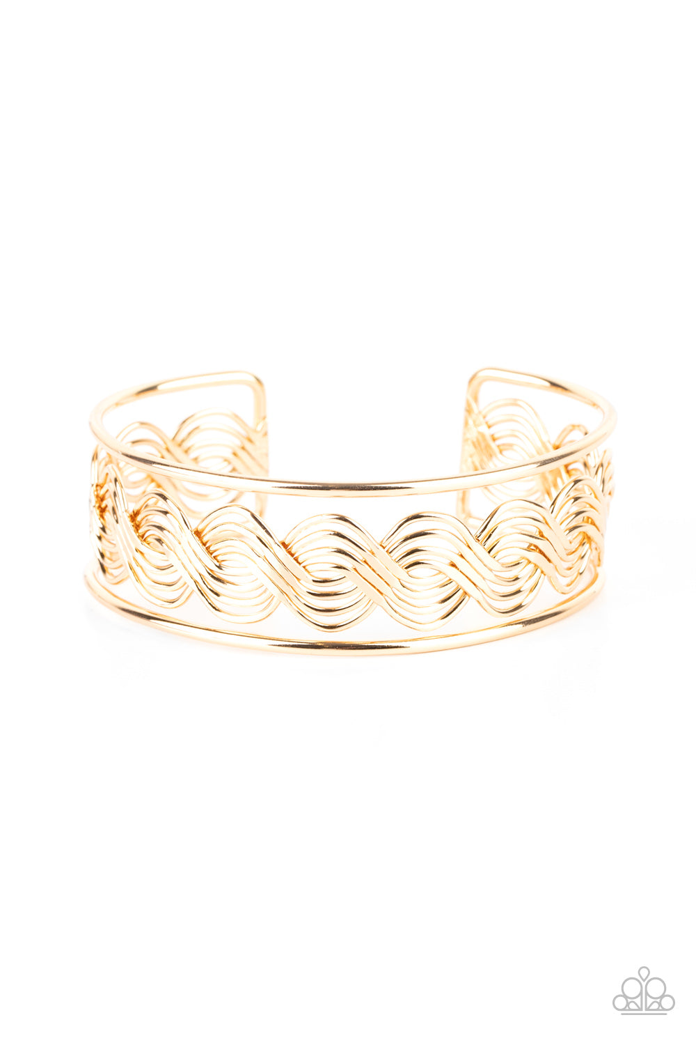 Paparazzi  - WEAVE An Impression - Gold Bracelet  #B54