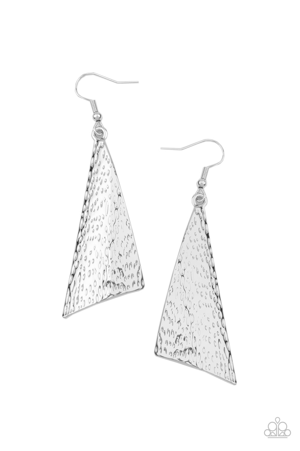 Paparazzi - Ready The Troops - Silver Earring  #0779