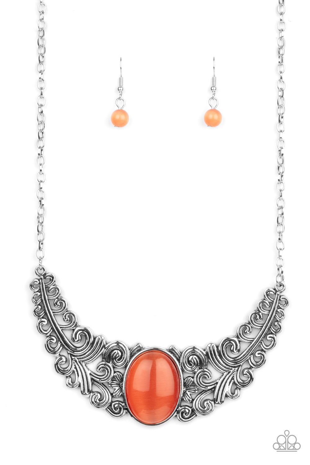 Paparazzi Accessories - Celestial Eden - Orange Necklace #0143