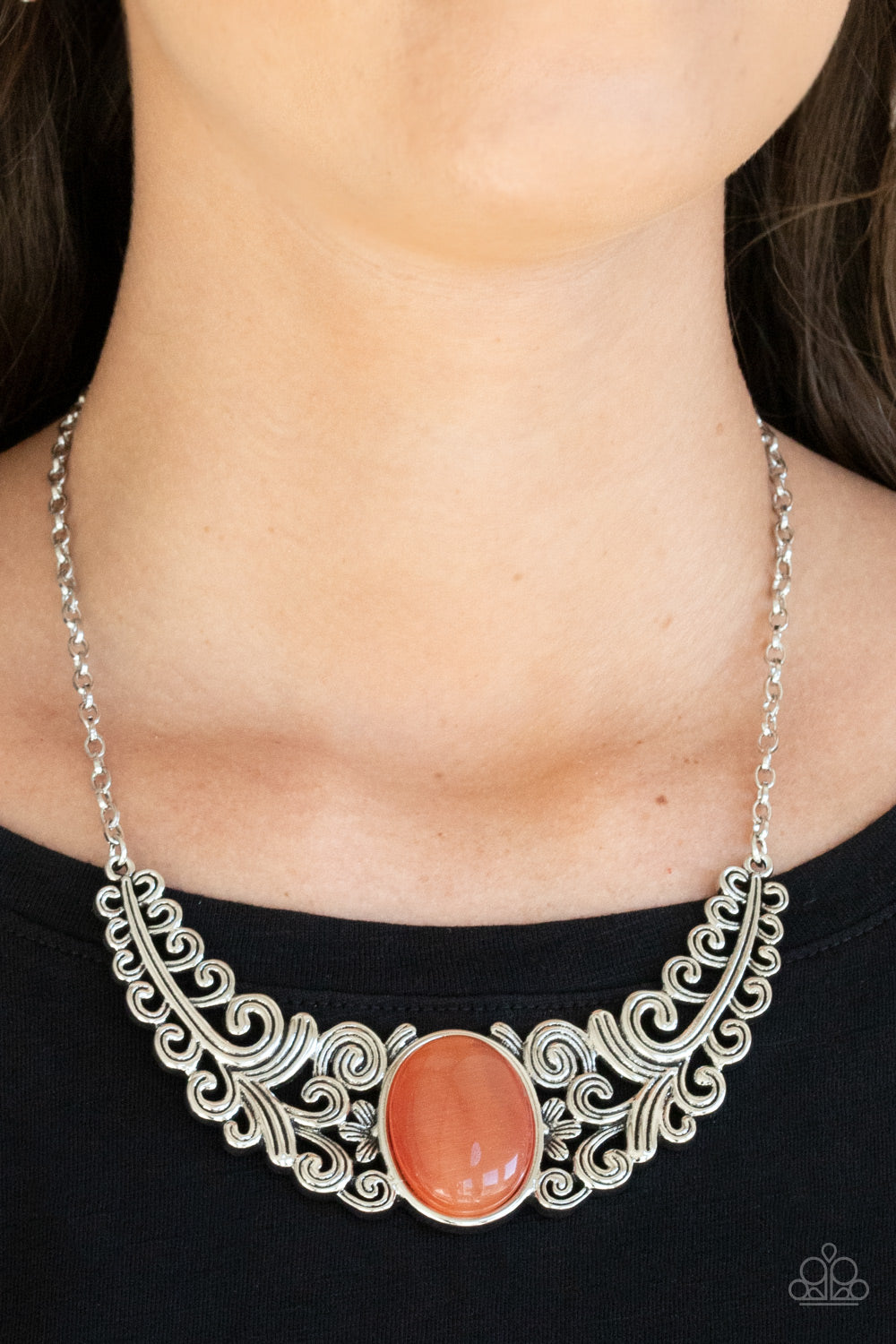 Paparazzi Accessories - Celestial Eden - Orange Necklace #0143