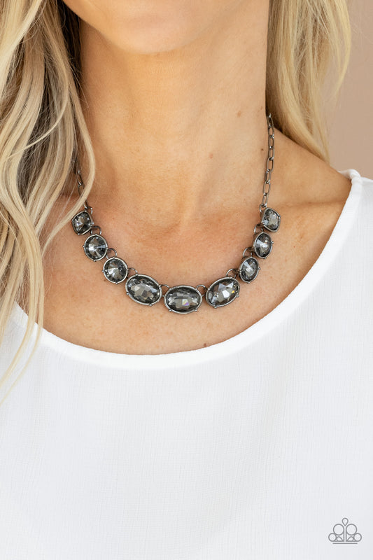 Paparazzi Accessories - Gorgeously Glacial - Black Necklace #0056