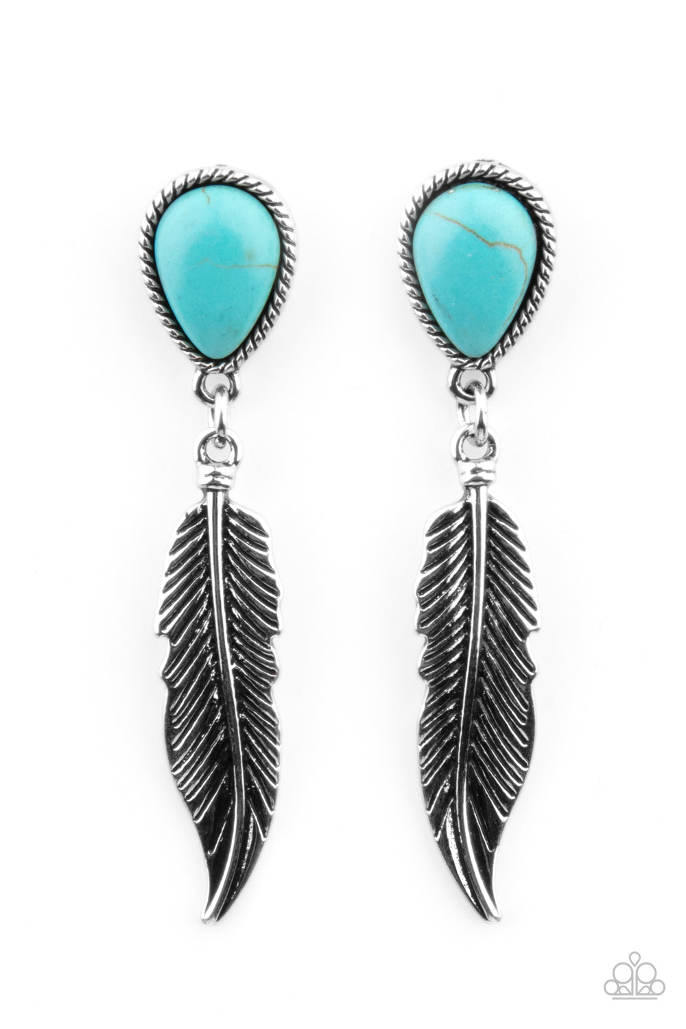 Paparazzi - Totally Tran-QUILL - Blue Earrings  #1268