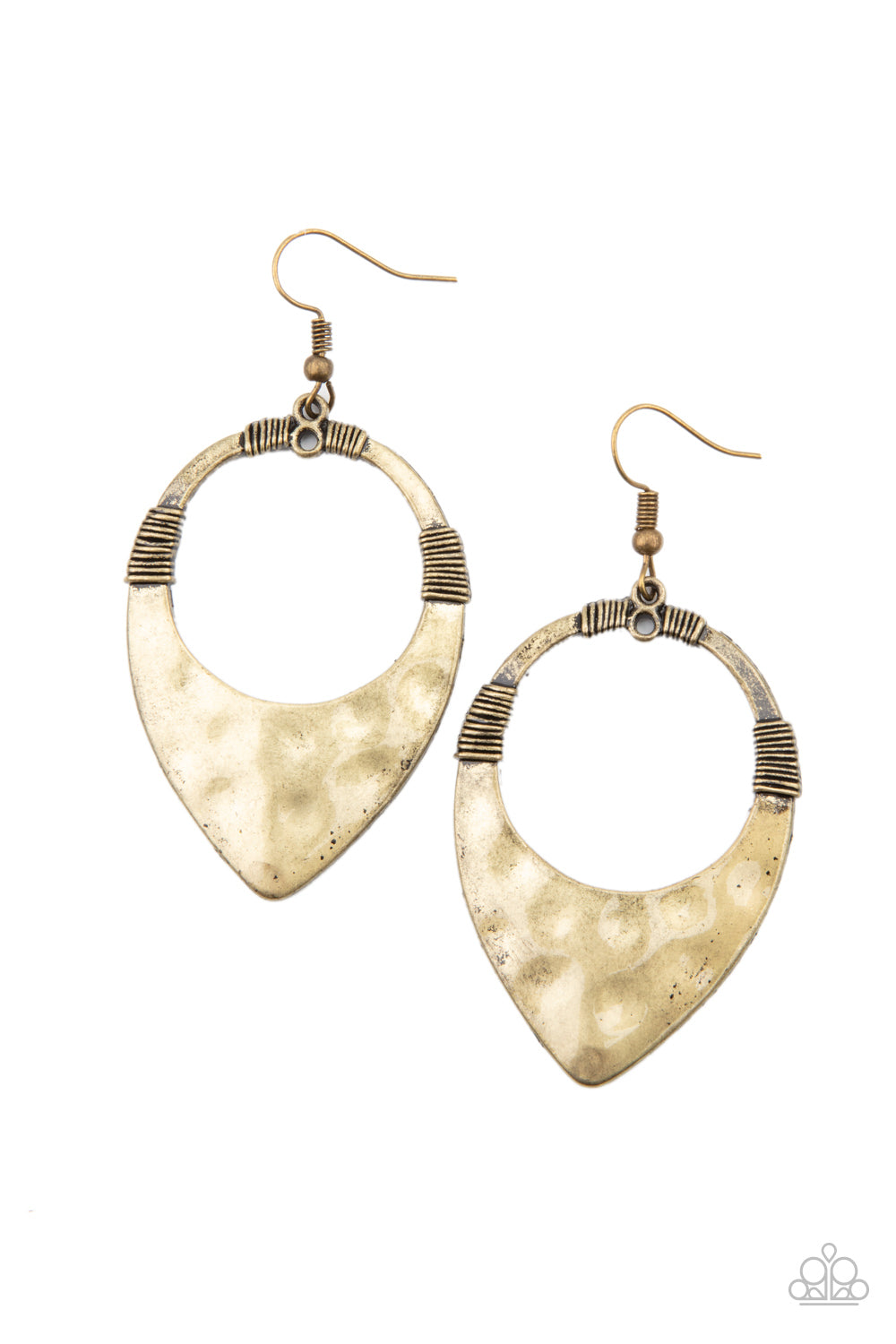 Paparazzi - Instinctively Industrial - Brass Earrings  #1835