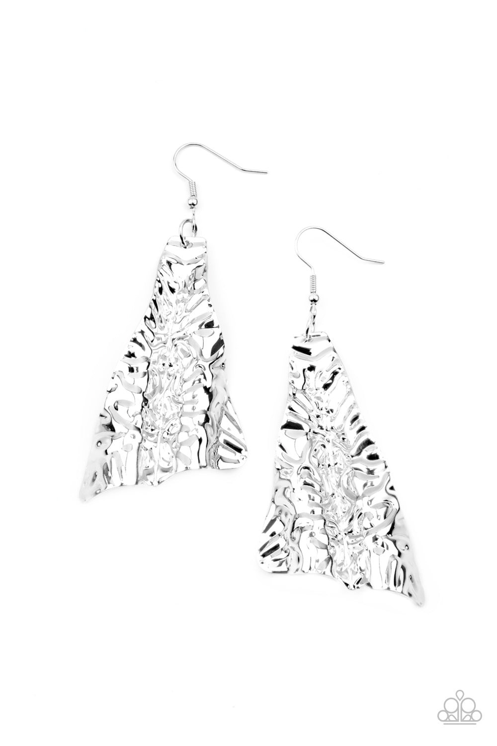 Paparazzi Accessories - How FLARE You! - Silver Earrings  #0722