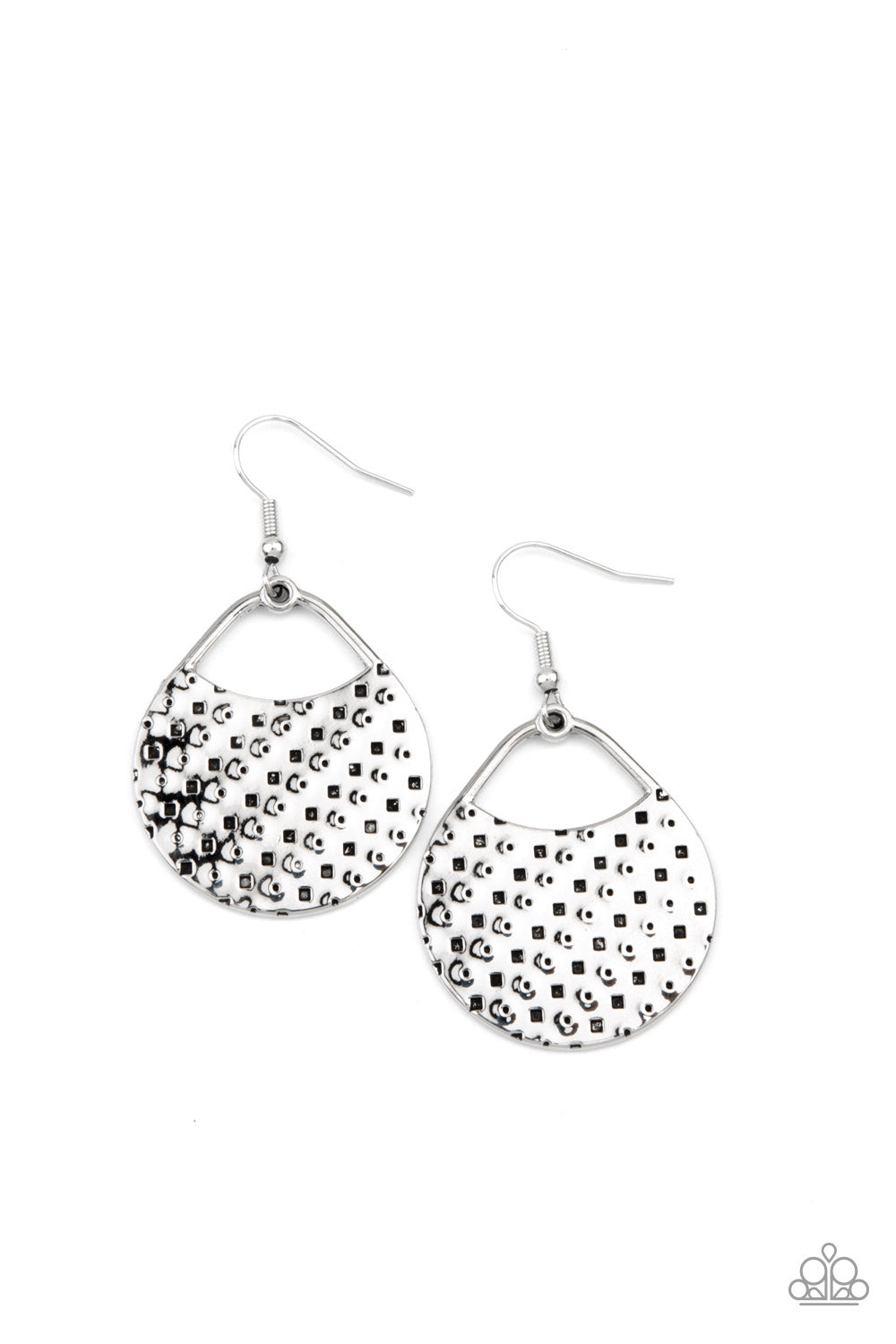 Paparazzi - Im Sensing a Pattern Here - Silver Earrings  #1790