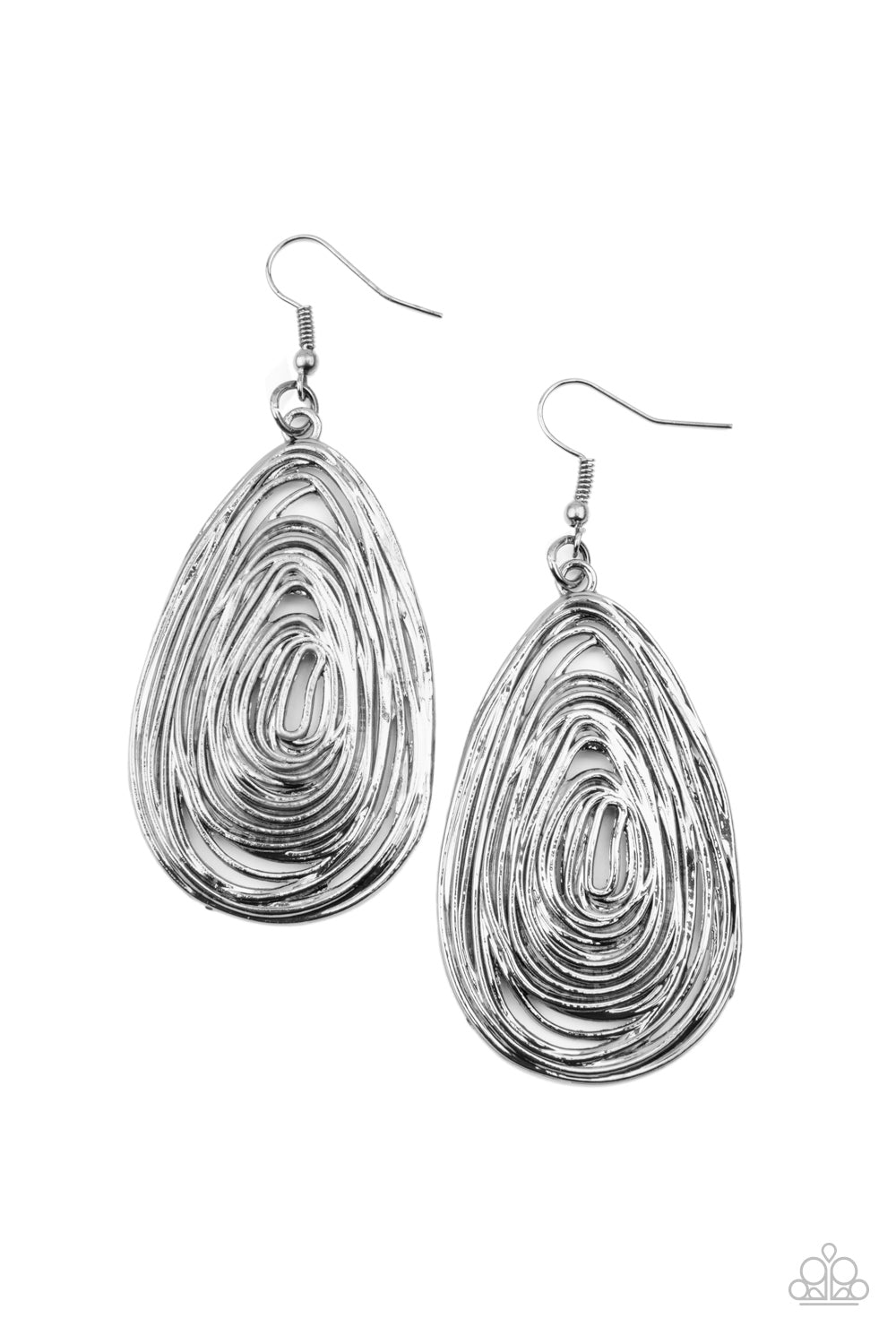 Paparazzi - Rural Ripples - Black Earrings O/D #065