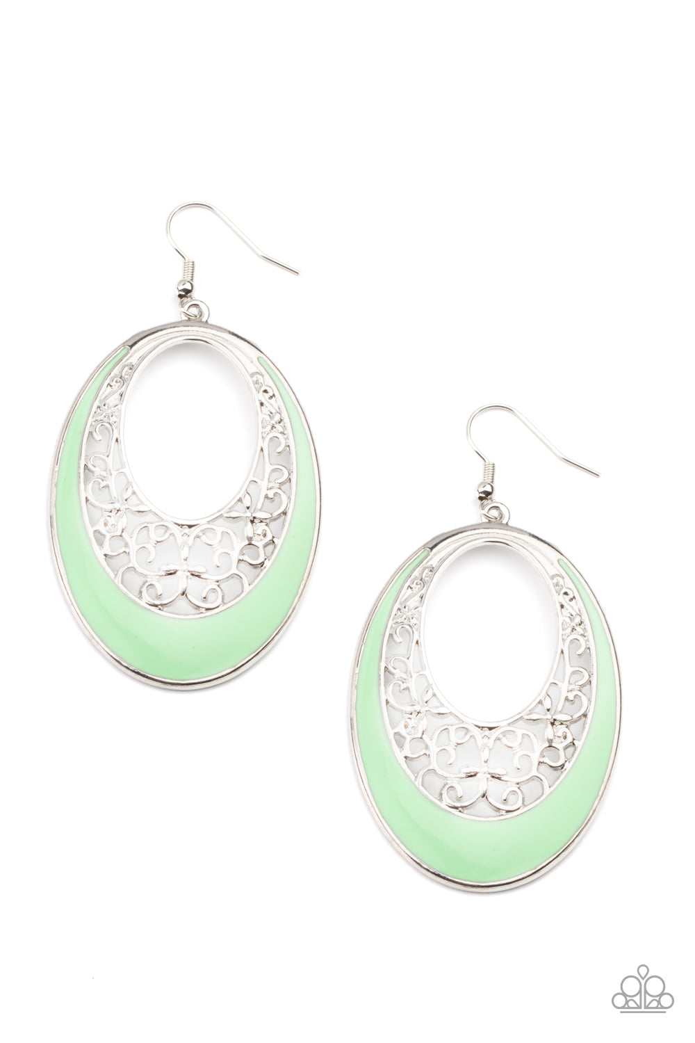 Paparazzi - Orchard Bliss - Green Earrings  #1727