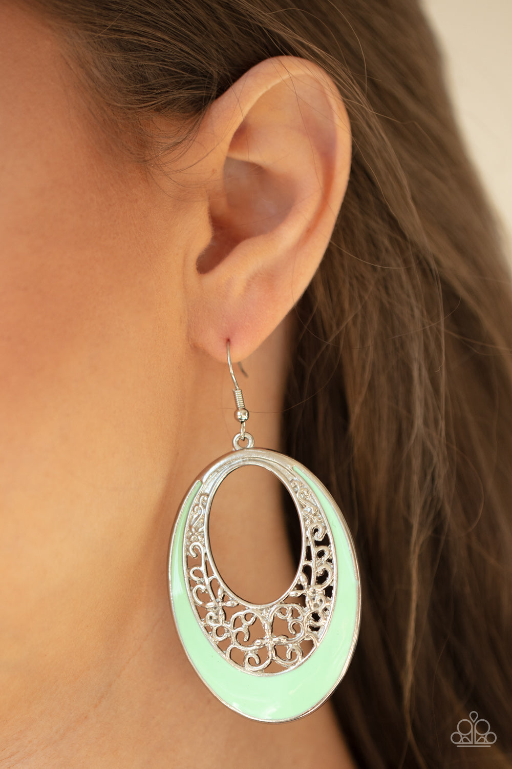 Paparazzi - Orchard Bliss - Green Earrings  #1727