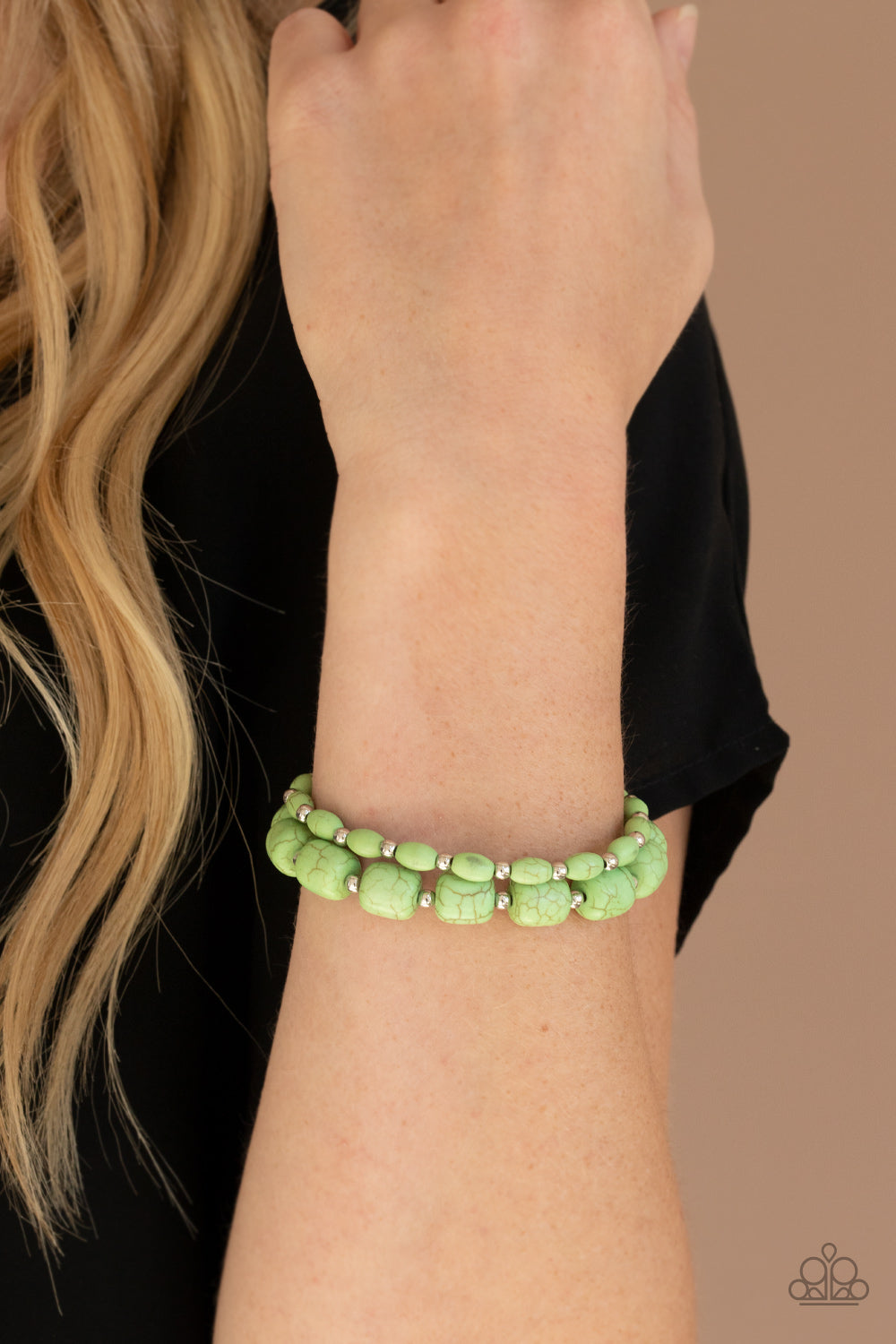 Paparazzi - Colorfully Country - Green Bracelet  #1013