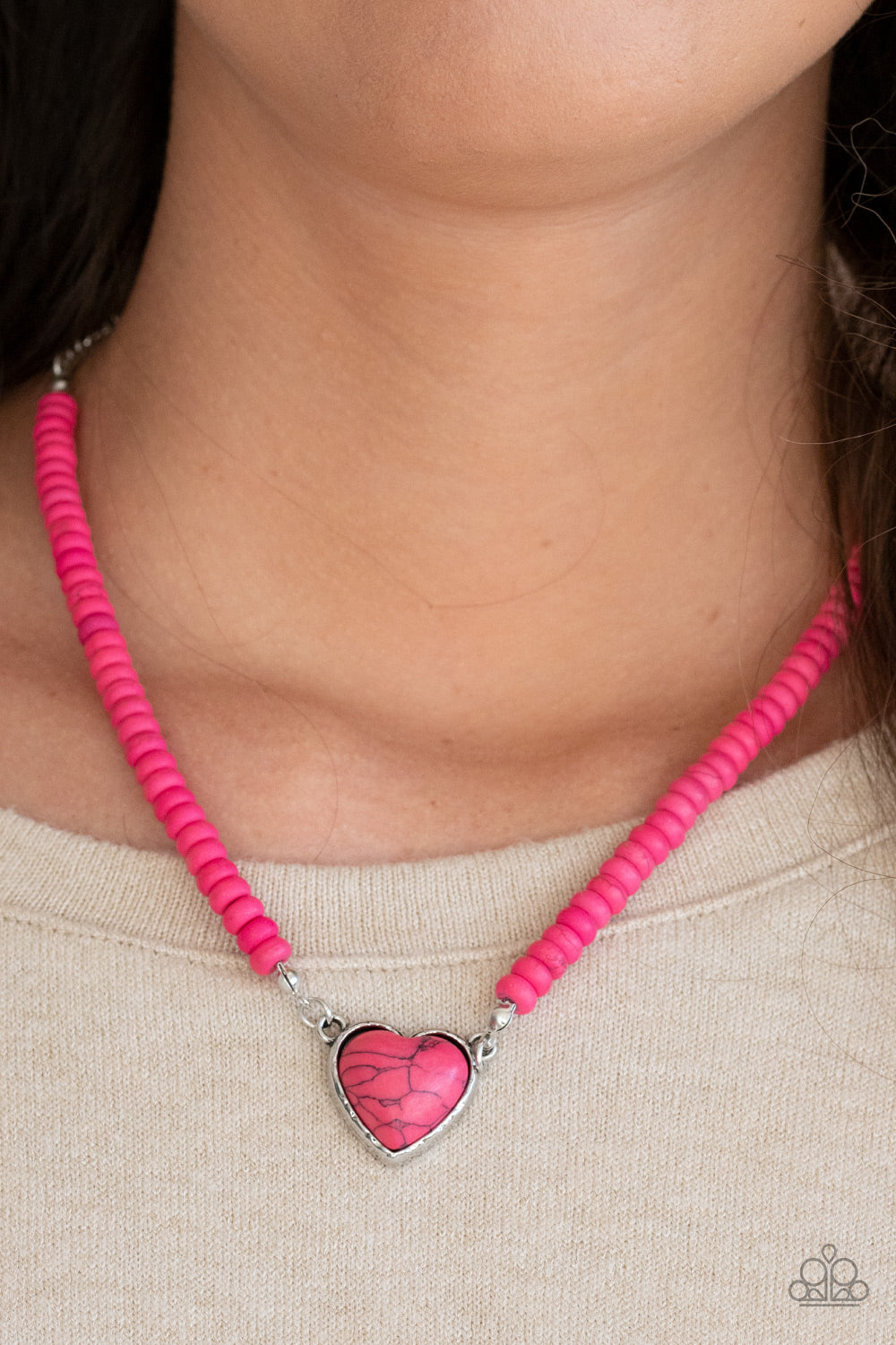 Paparazzi - Country Sweetheart - Pink Necklace #0340