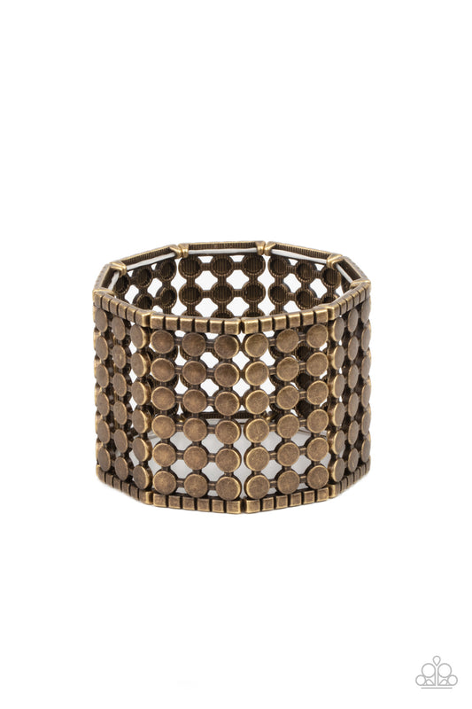 Paparazzi - Cool and CONNECTED - Brass Bracelets  #0971