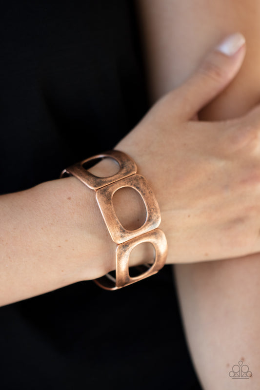 Paparazzi - In OVAL Your Head - Copper Bracelet #0542