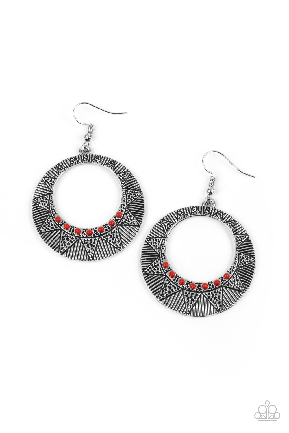 Paparazzi - Adobe Dusk - Red Earrings #1940