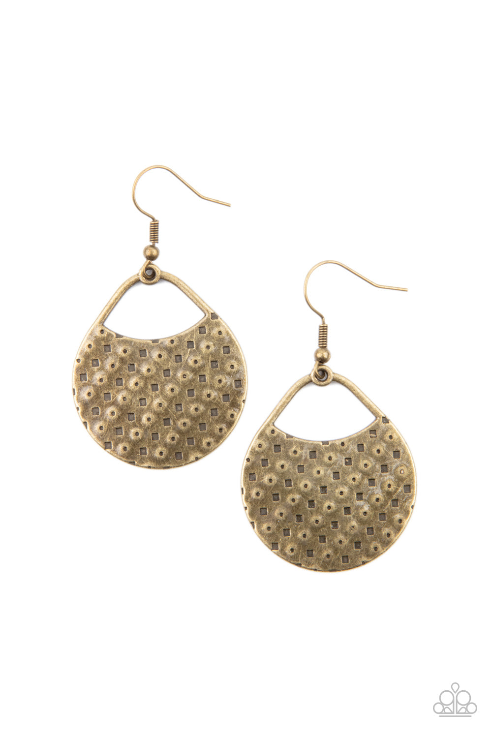 Paparazzi - Im Sensing a Pattern Here - Brass Earrings  #1789